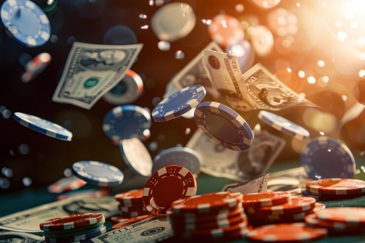 nas4d live dealer croupier at blackjack table with multiple HD camera feeds and chat interface